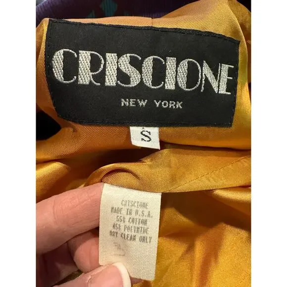 Vintage Criscione NEW YORK western fringed aztec oversized coat size medium - Picture 12 of 16